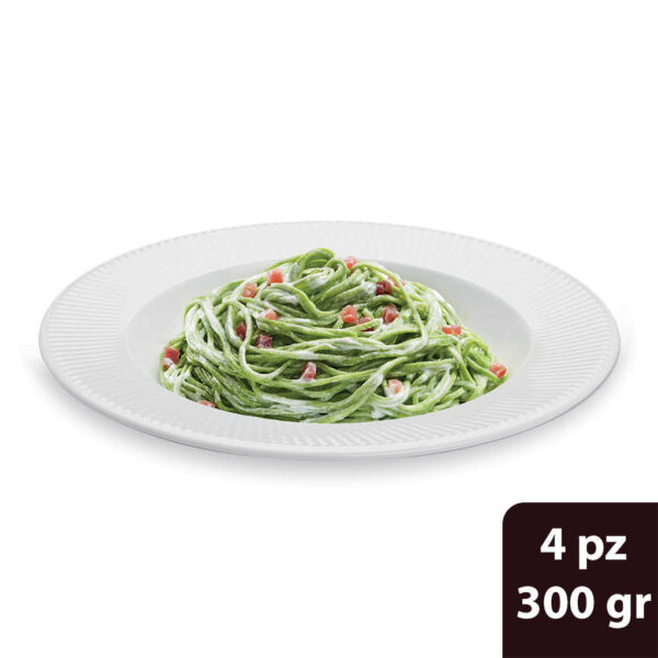Tagliolini verdi speck e gorgonzola