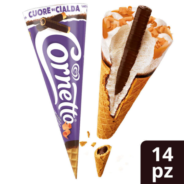 Cornetto cuore di cialda