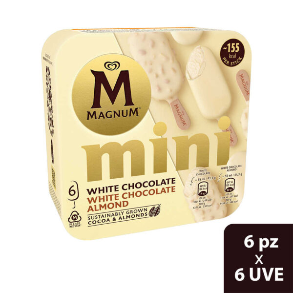 Magnum mini Bianco/Mandorle x6