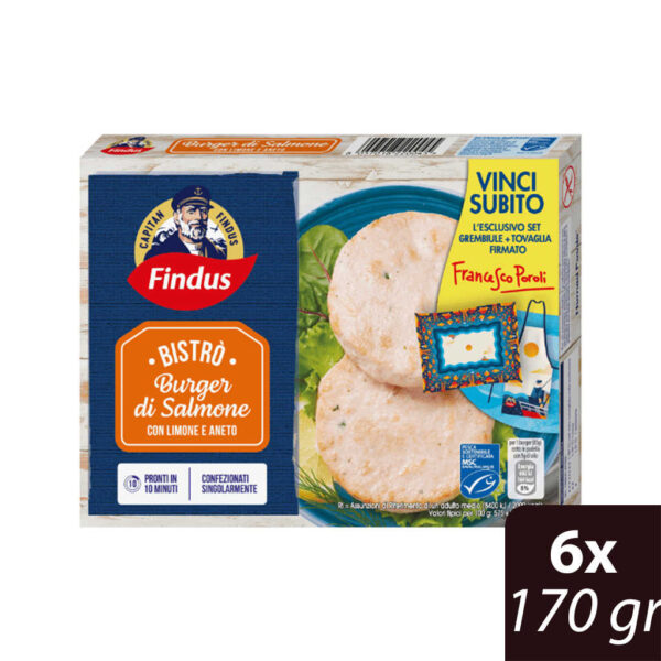 Burger di Salmone con limone e aneto